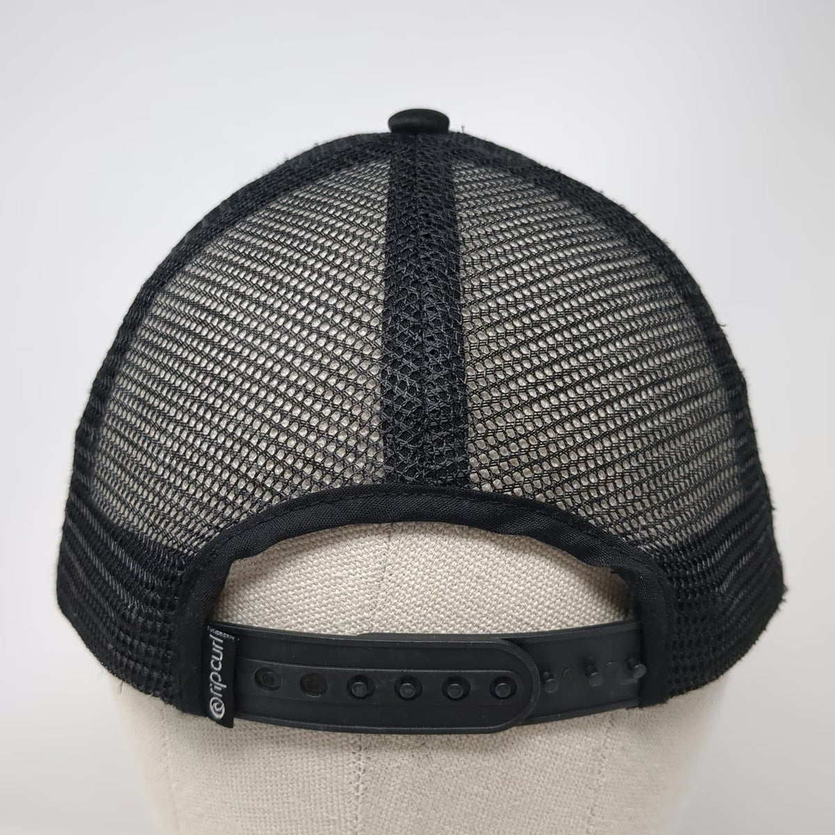 Rip Curl Trucker Hat Black One Size Mesh Snapback Surf Graphic Patch Beach Sun