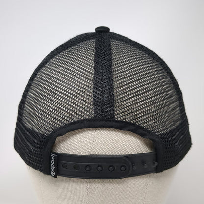 Rip Curl Trucker Hat Black One Size Mesh Snapback Surf Graphic Patch Beach Sun