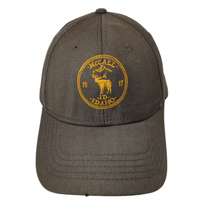 McCall Idaho 1917 Strapback Hat Brown One Size Adjustable Embroidered ACE USA
