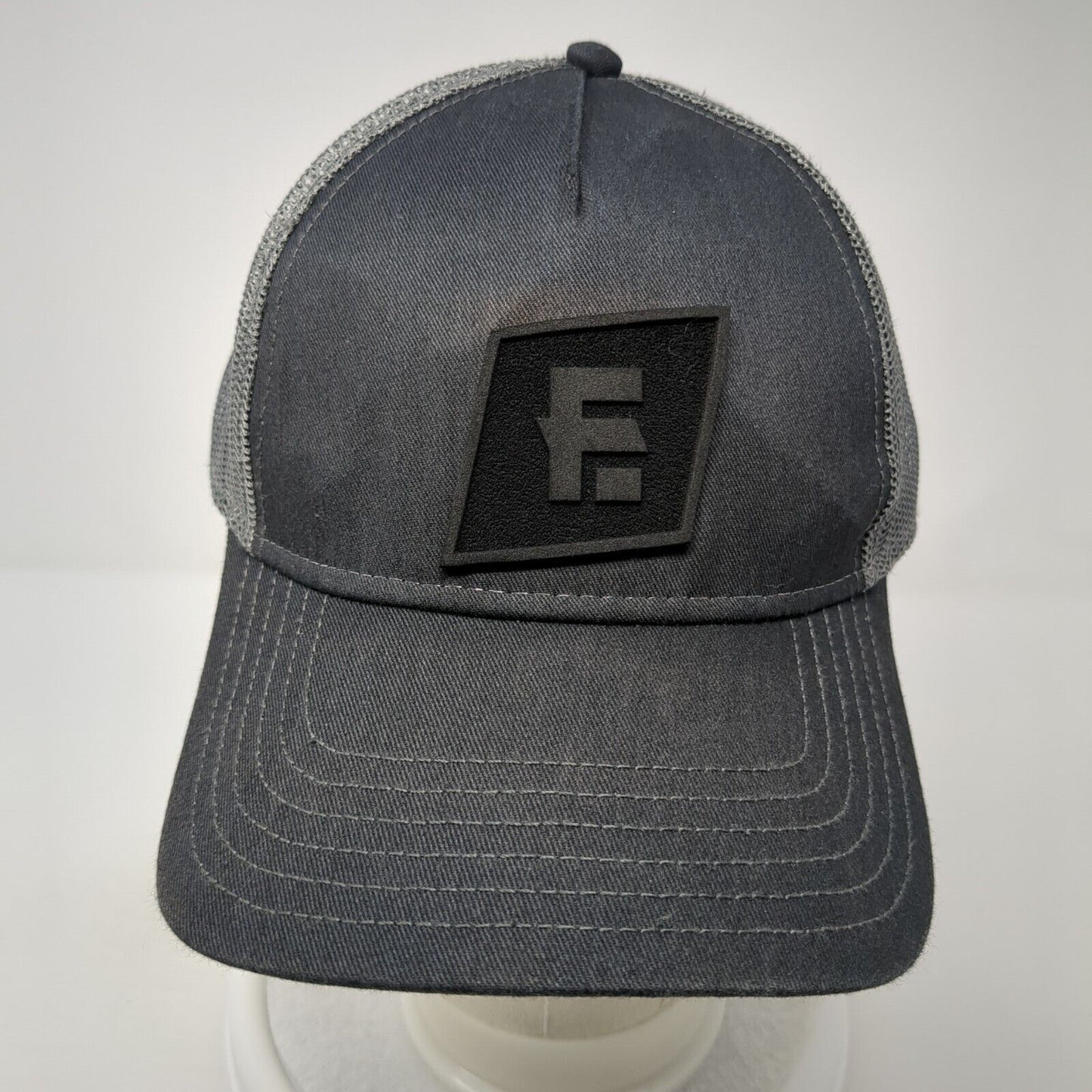 Otto Snapback Mesh Back Trucker Hat Black One Size Letter F Logo Patch