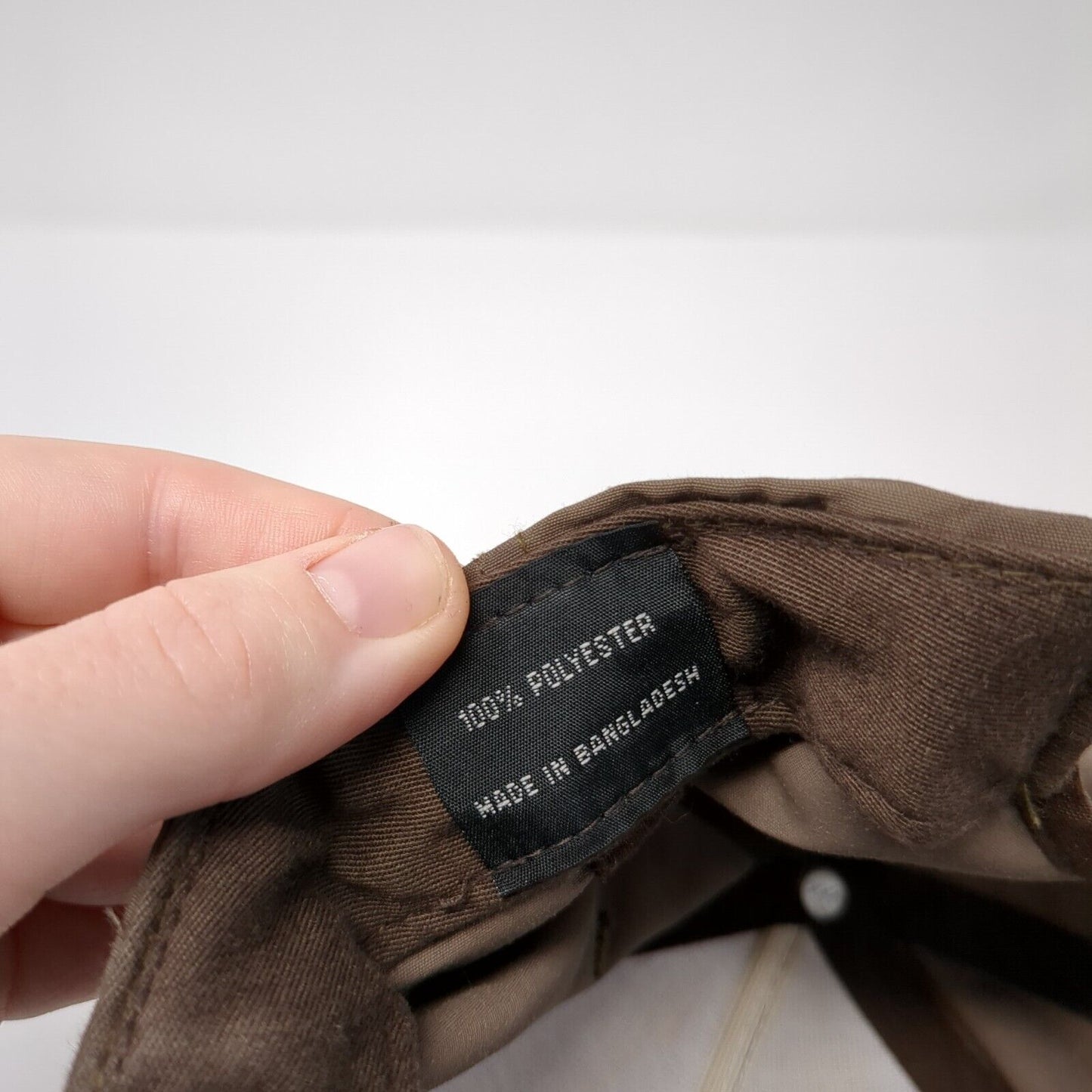 MTN OPS Snapback Hat Brown One Size Adjustable Solid Vent Holes