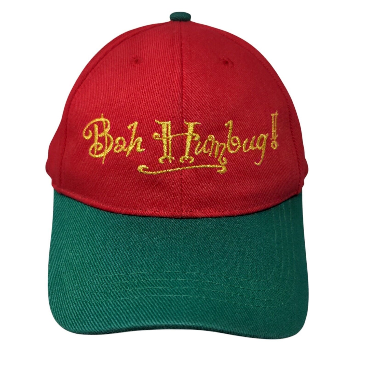 Bah Humbug Adult Snapback Hat Multicolor OSFA Adjustable Embroidered Cotton