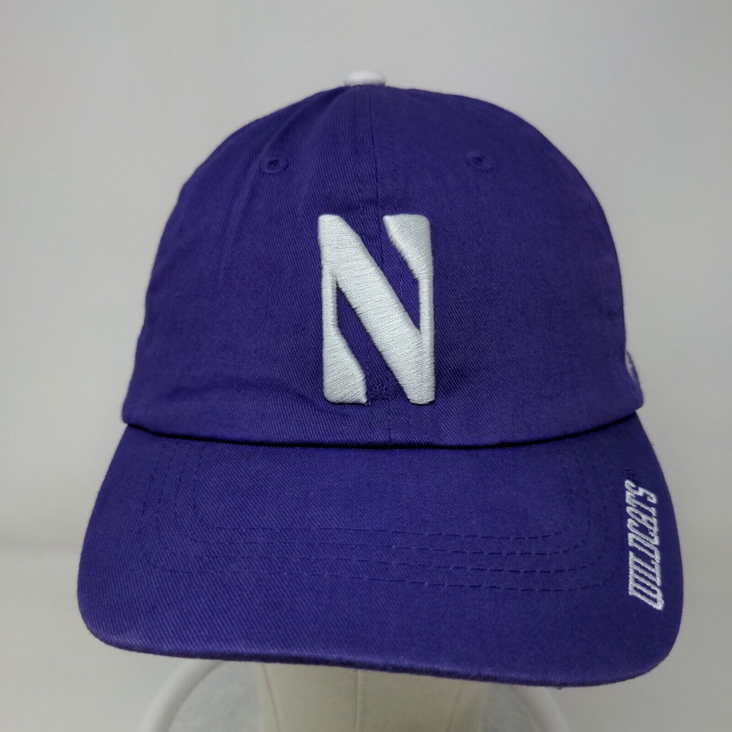 Northwestern University Men's Strapback Hat Purple Embroidered Logo Adjustable