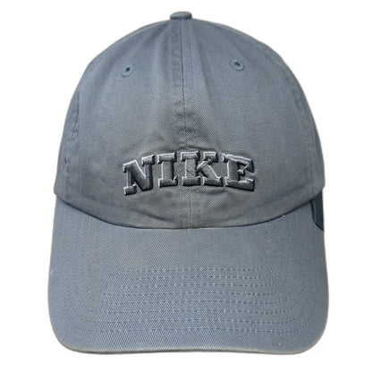 Nike Baseball Cap Blue One Size Embroidered Logo Swoosh Cotton Slideback Hat