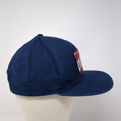 Vans Off The Wall Patch Snapback Hat Blue One Size 6 Panel Vent Holes