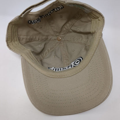 O'Reilly Auto Parts Strapback Hat Tan One Size Adjustable Embroidered Cotton
