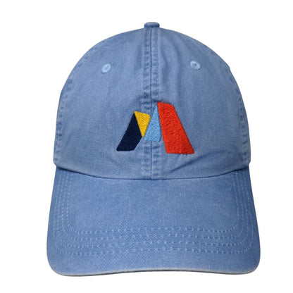 Ahead Casuals Slideback Hat Blue OSFA Mid Fit Adjustable Embroidered 6 Panel