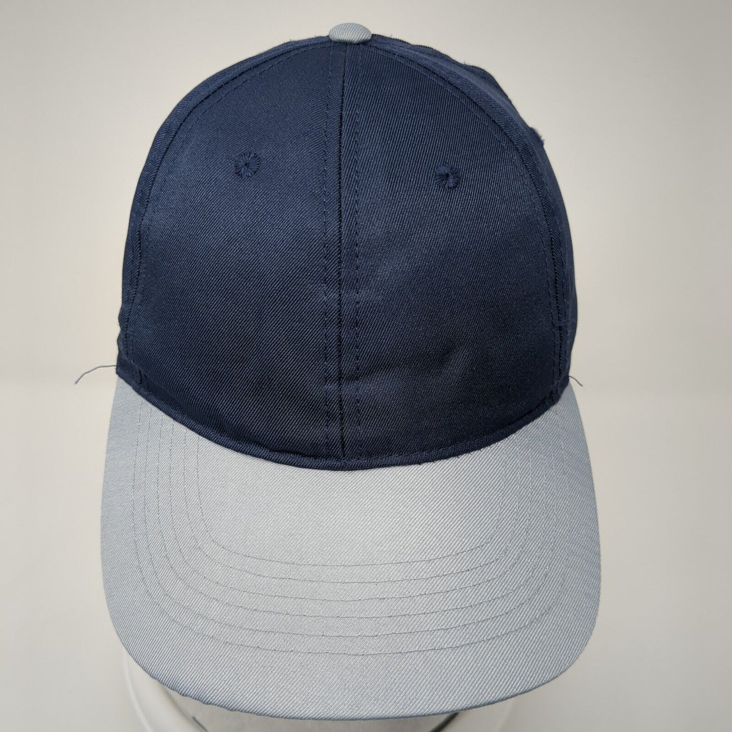 Unbranded Snapback Hat Blue One Size Adjustable Vented Holes 6 Panel Blank