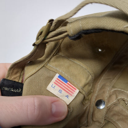 Boeing Slideback Hat Tan One Size Adjustable Embroidered Patriotic 6 Panel