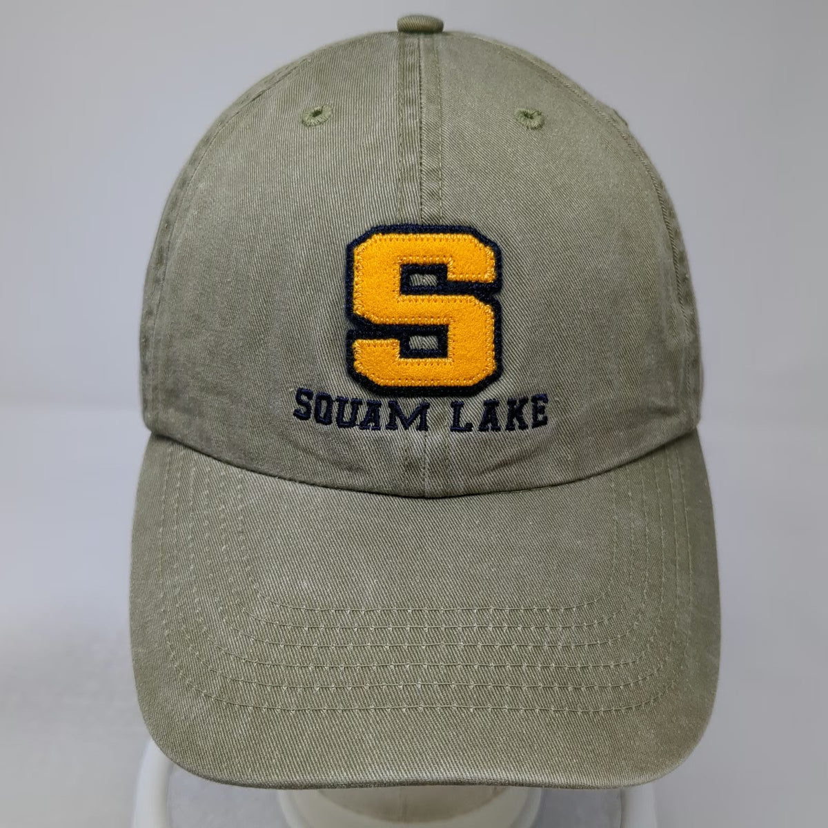 Fahrenheit Baseball Cap Green One Size Squam Lake Beer Mug Strapback hat Logo NH