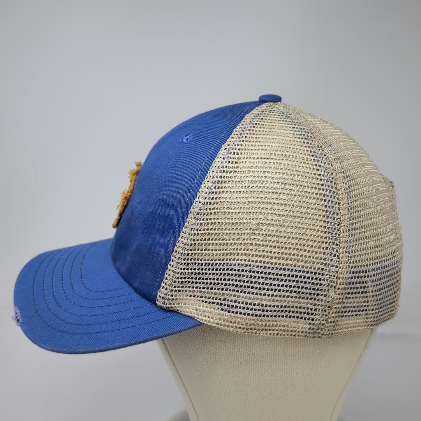 Goose Island Beer Co Trucker Hat Blue One Size Distressed Mesh Snapback USA