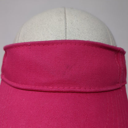 Unbranded Strapback Sun Visor Hat Pink One Size Solid Adjustable Blank