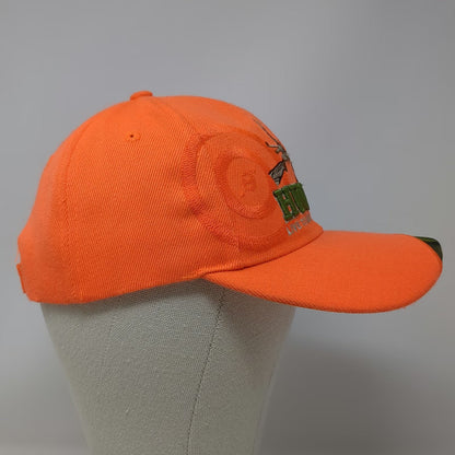 Orange Baseball Cap OSFM Hunter Deer Rifle Camo Strapback Hunting Outdoors Hat