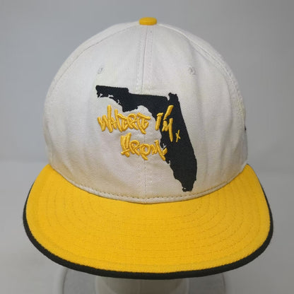 New Era 59FIFTY Florida Where I'm From Fitted Hat White Yellow Size 7 5/8
