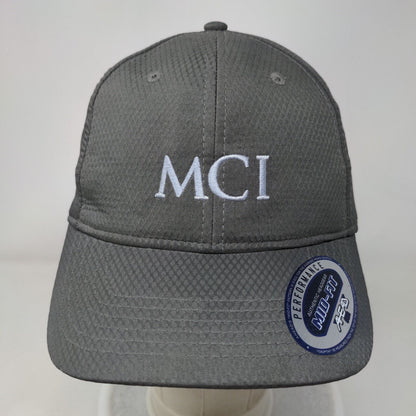 MCI Strapback Hat Gray One Size Mid Fit Adjustable Embroidered Ahead Performance