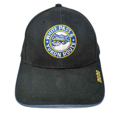 White Pass & Yukon Route 2020 Strapback Hat Black One Size Skagway Alaska
