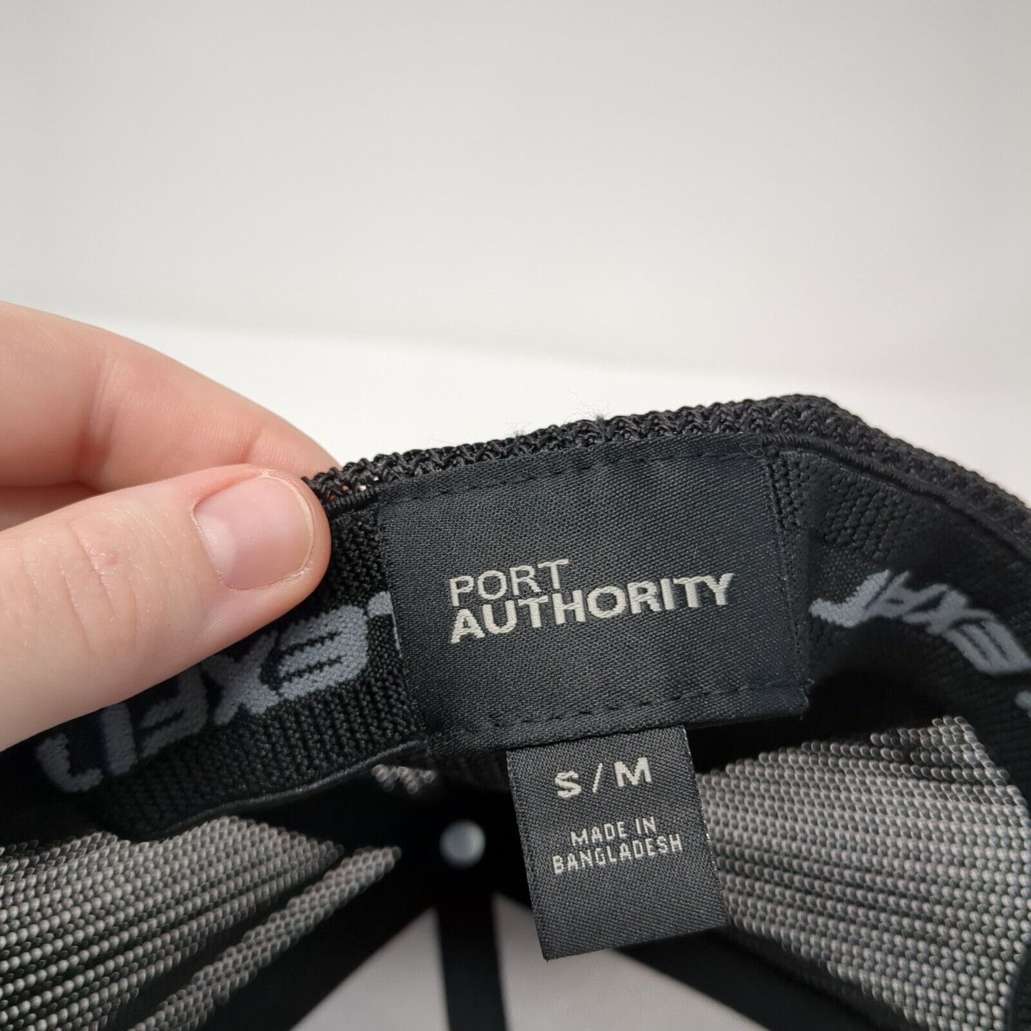 CMS Recycling Inc. Fitted Mesh Back Trucker Hat Black S/M Port Authority