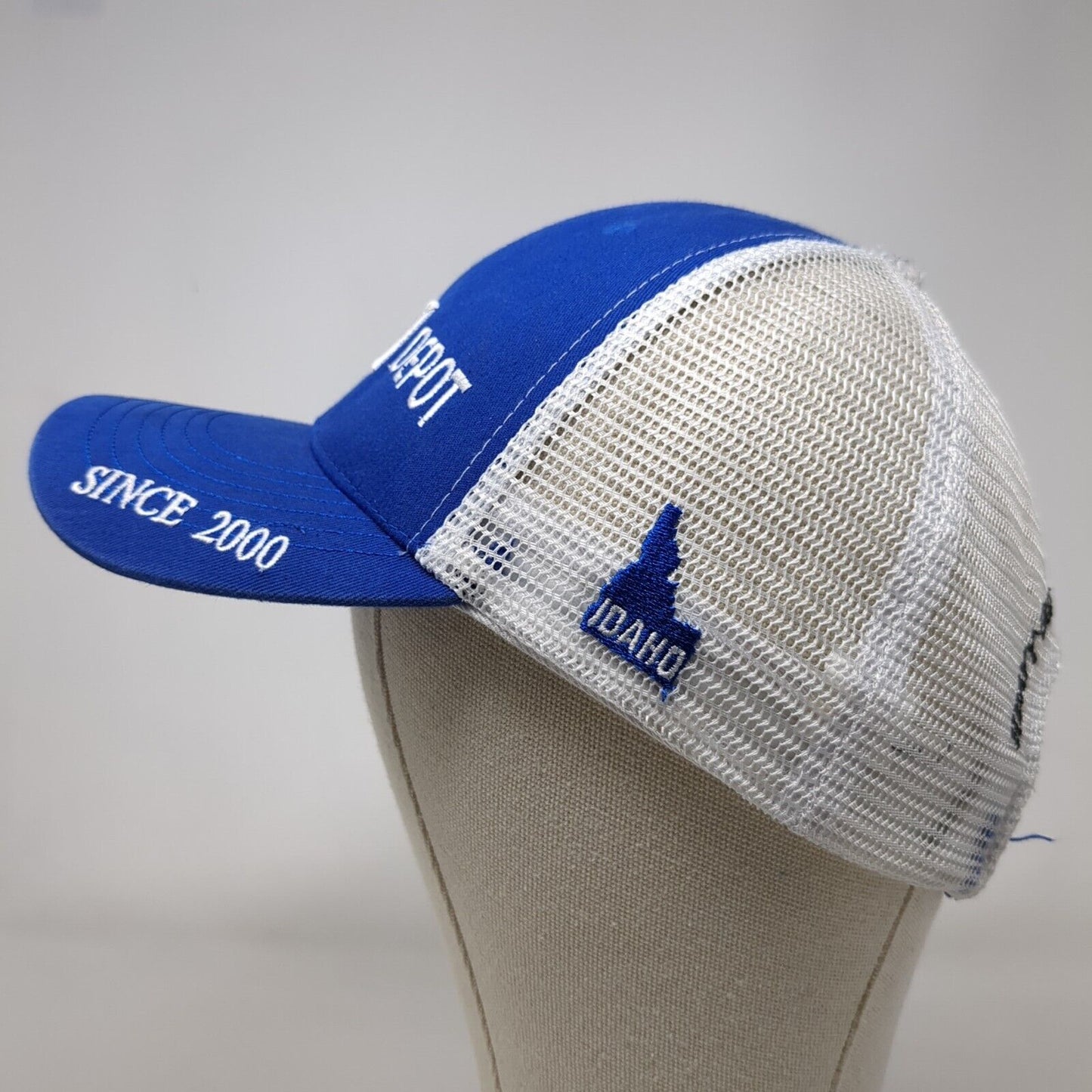 Diesel Depot Since 2000 Strapback Trucker Hat Blue One Size Mesh Back