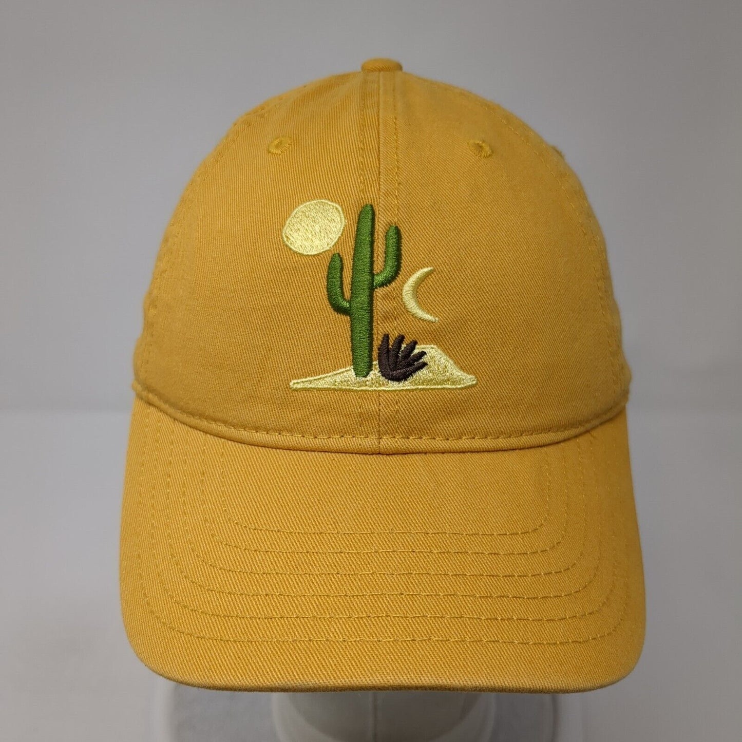 Cactus Moon Desert Slideback Hat Yellow One Size Mighty Fine 6 Panel