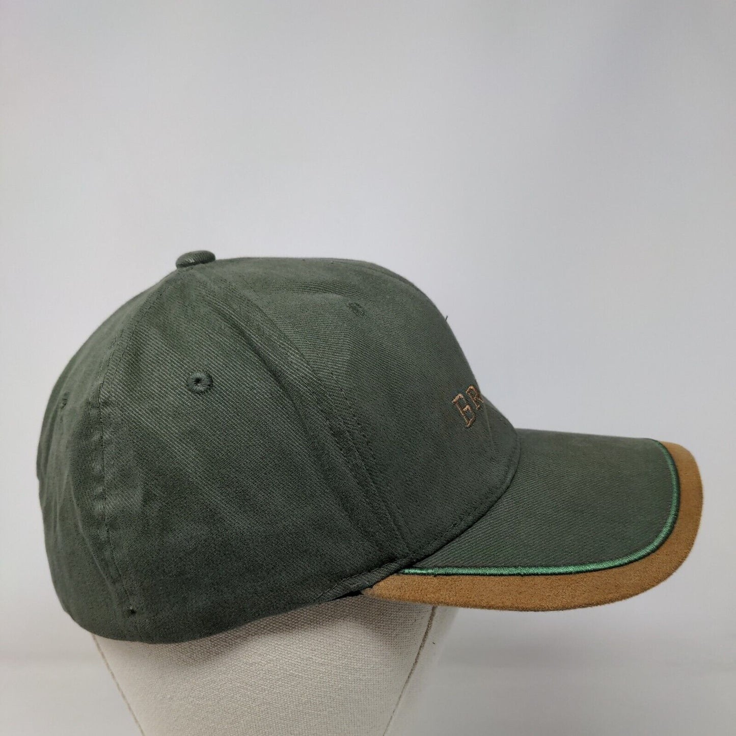 Browning Fitted Hat Green OSFA Embroidered Logo Vented Holes 6 Panel