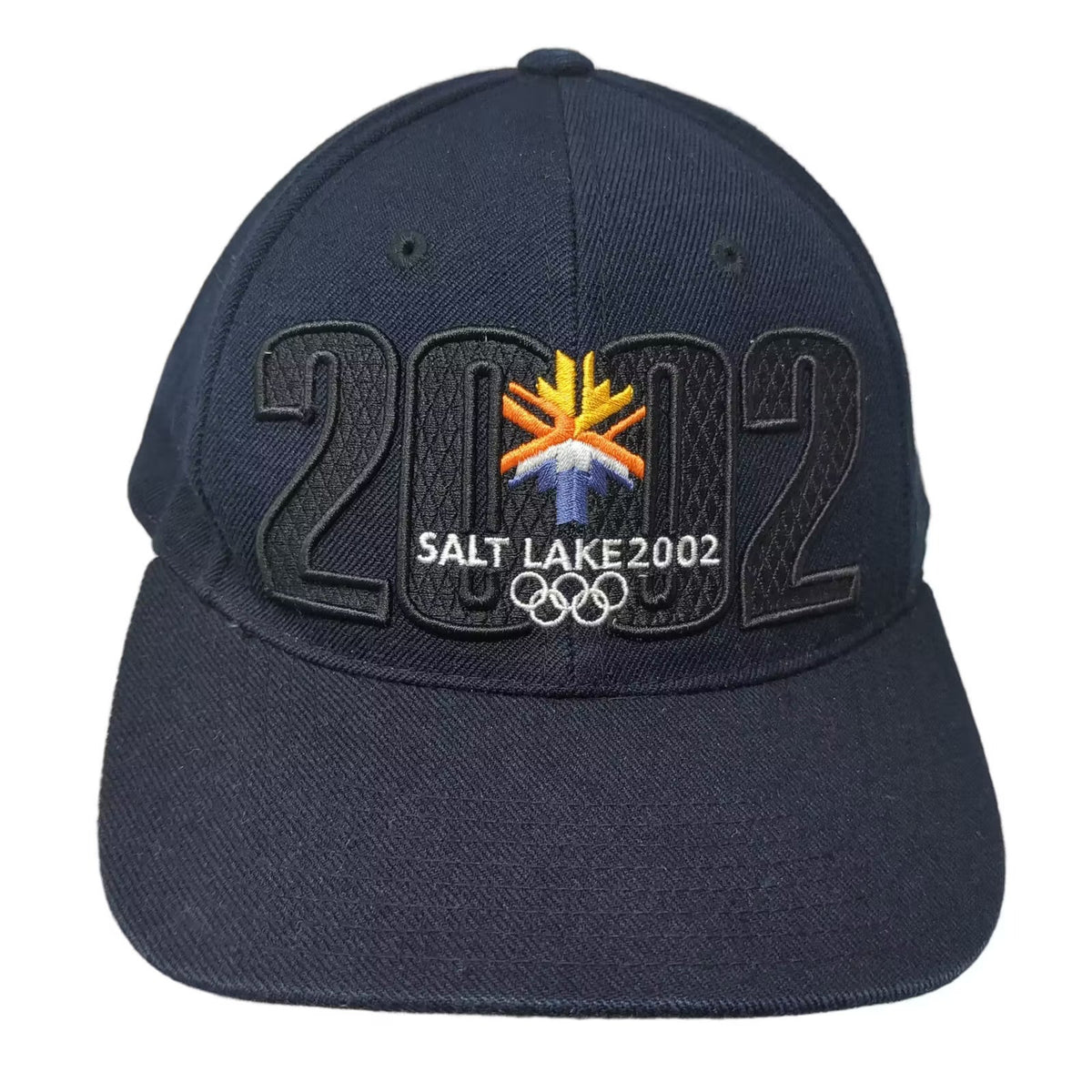 Salt Lake 2002 Olympics American Needle Snapback Hat Blue Orange Adjustable OSFM