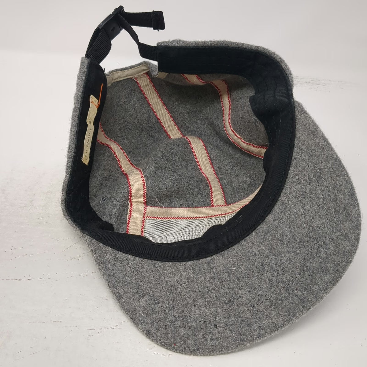 Alternative 5 Panel Hat Gray One Size Wool Boise Pennant Patch Slideback Cap
