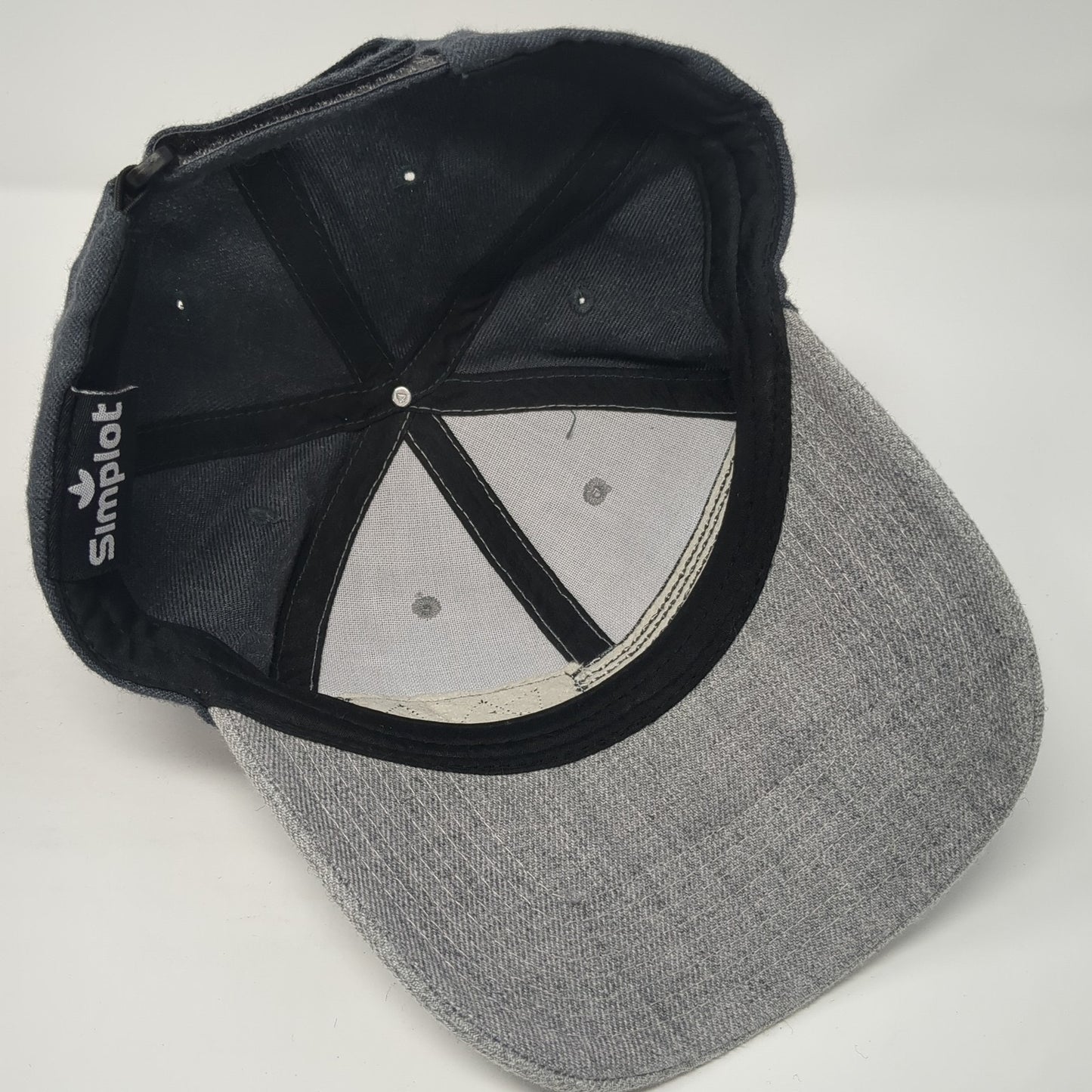 Simplot Strapback Baseball Cap Gray One Size Adjustable Embroidered 6 Panel