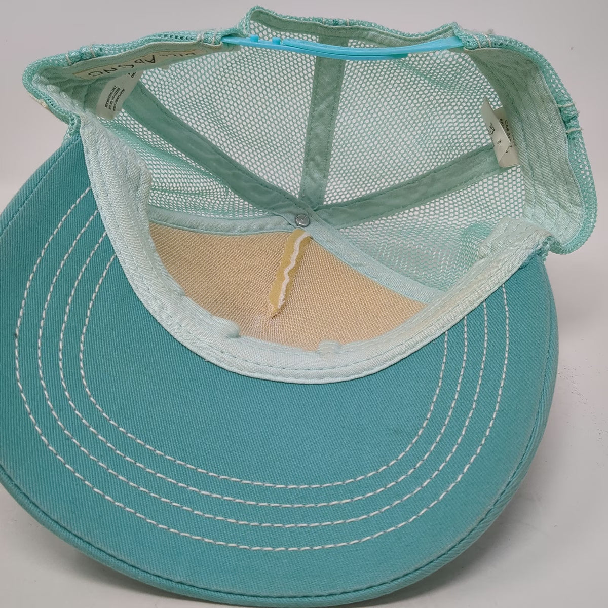 Billabong Trucker Hat Blue One Size California Love Bear Heart Mesh Snapback