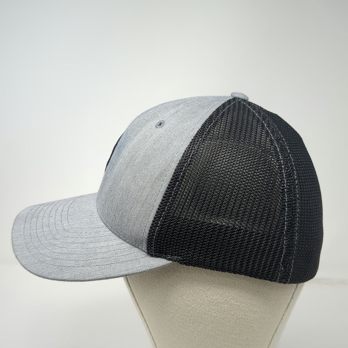 Richardson Baseball Cap Gray M Turbo Performance Products Mesh Flexfit Hat
