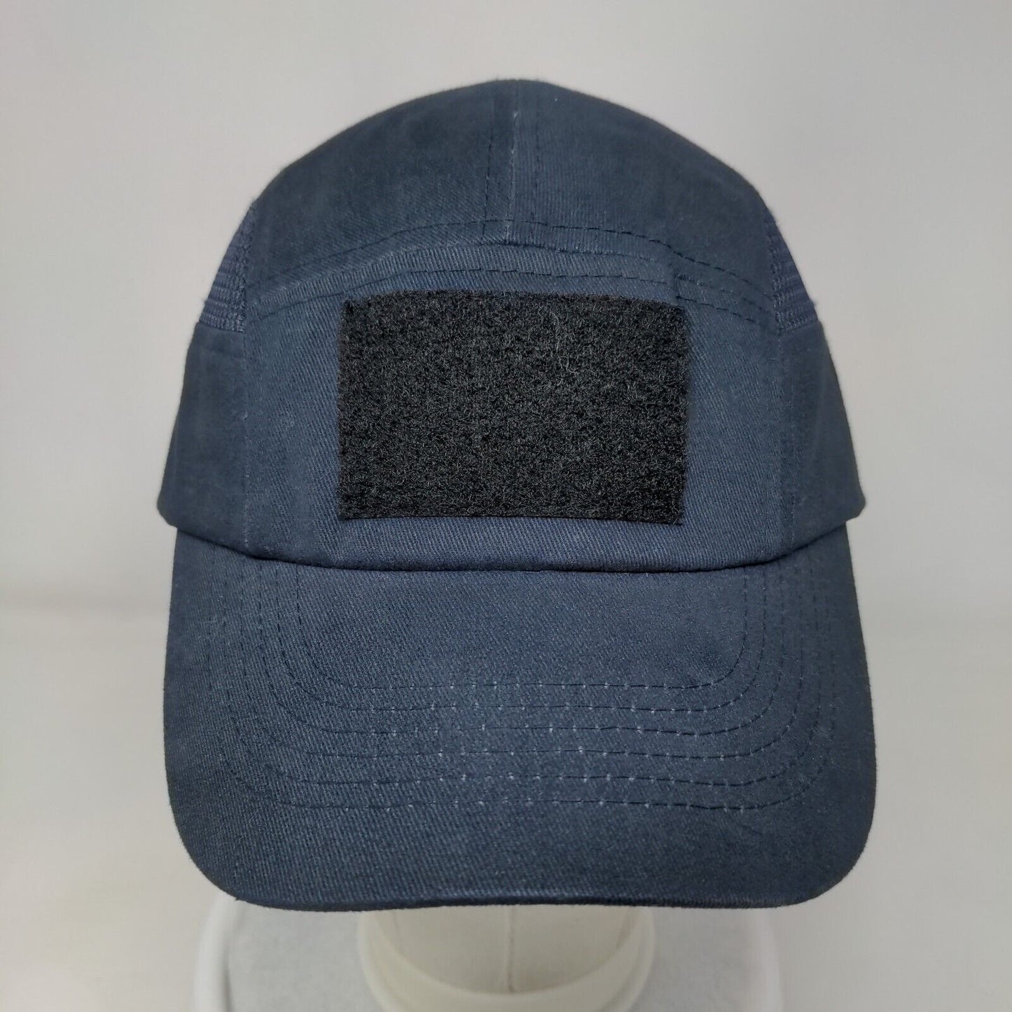 Green Devil Strapback Hat Blue One Size Adjustable Solid Mesh Trim