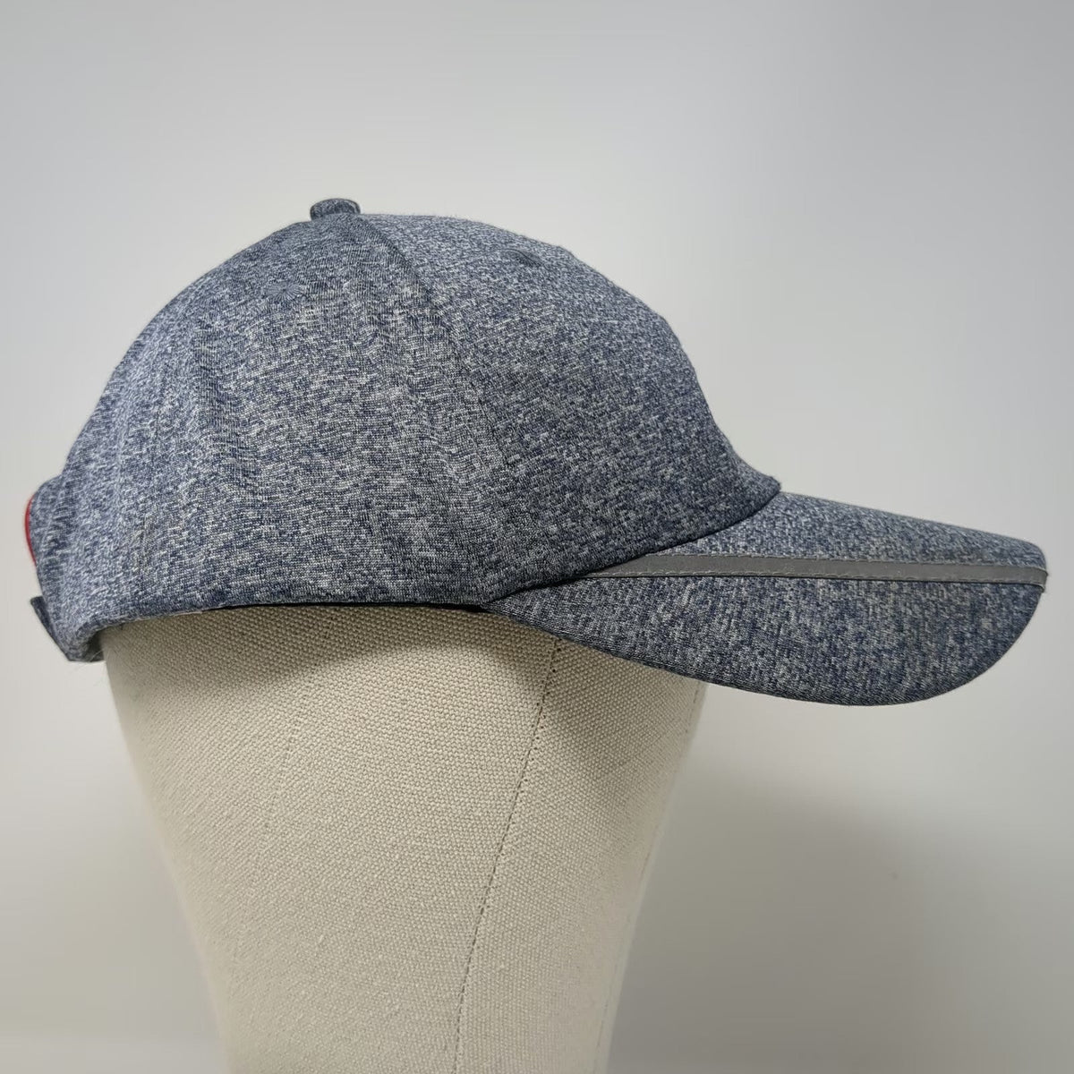 Domino's Pizza Baseball Cap Blue OSFM Reflective Stripe Strapback Hat Heathered