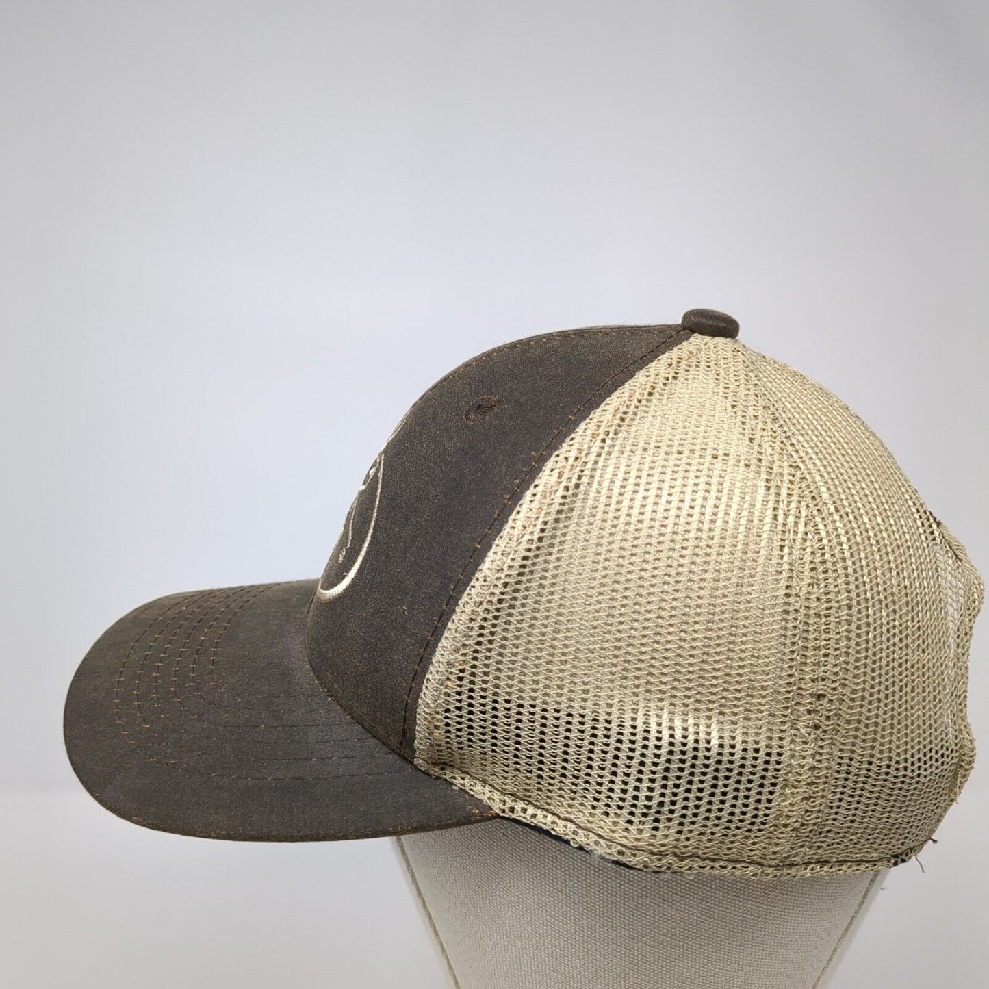 RMEF Volunteer Snapback Trucker Hat Brown One Size Adjustable Mesh Back