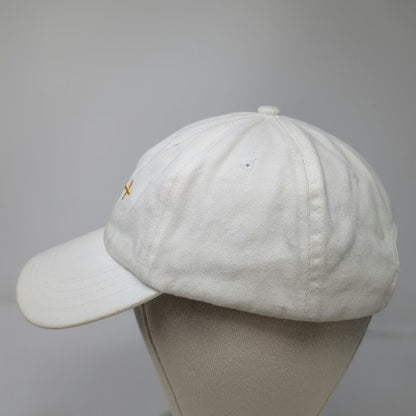 Quake City Caps MGM+ Baseball Cap White One Size Gold Embroidery Slideback Hat