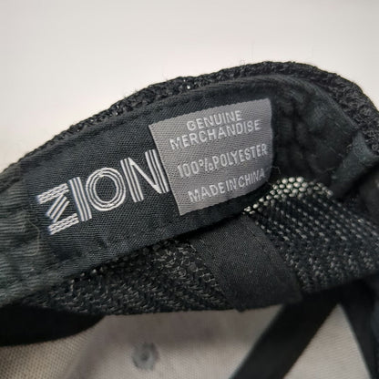 Zion Trucker Hat Gray Black One Size California Republic Leather Patch Bear 1850