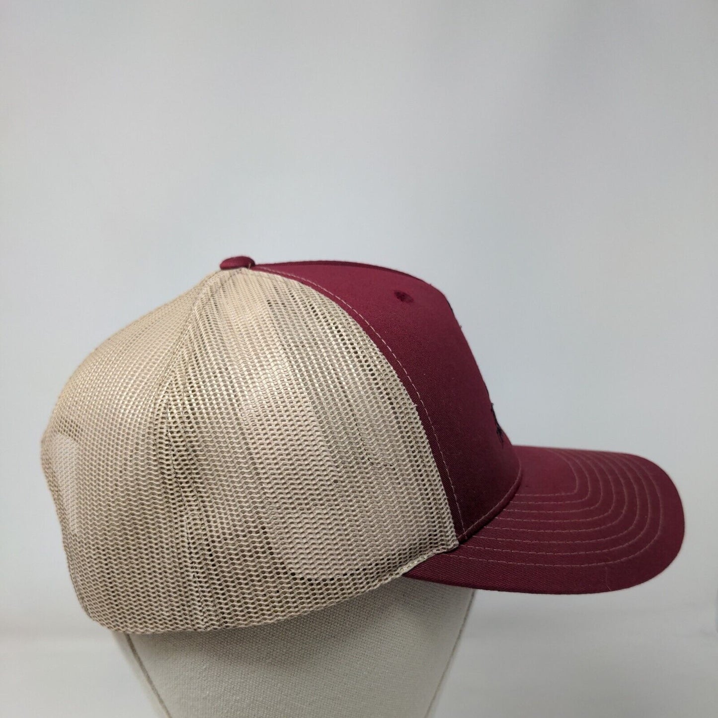 Expedition Inspiration Snapback Trucker Hat Red One Size Mesh Back