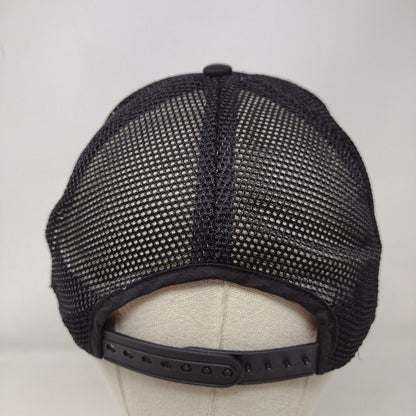 Gaiam Snapback Trucker Hat Black One Size Adjustable Mesh Back Blank