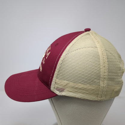 ACE USA Baseball Cap Red One Size Mesh Back Moose Alaska The Last Frontier Hat