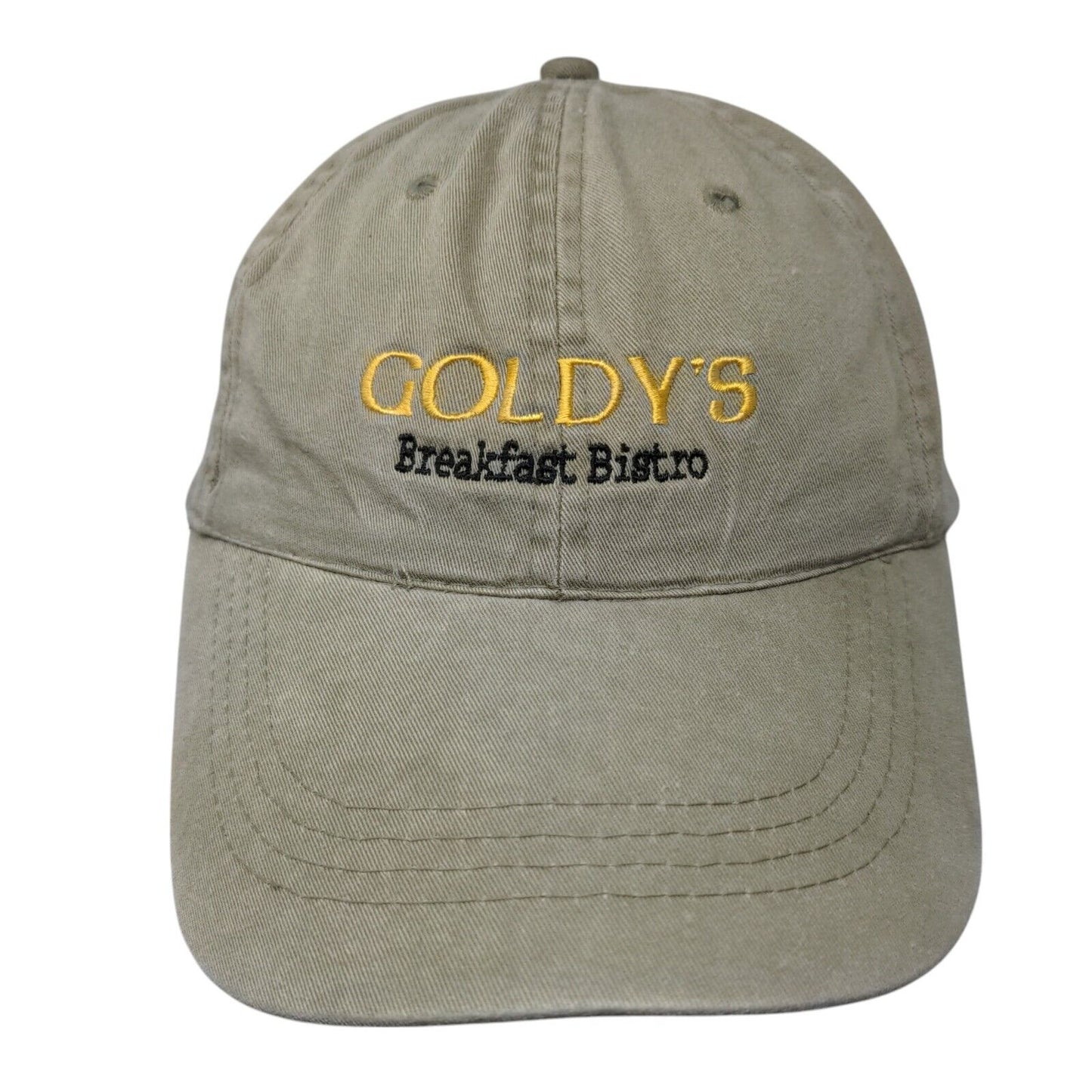 Goldy's Breakfast Bistro Slideback Hat Tan OSFA Solid Embroidered Otto