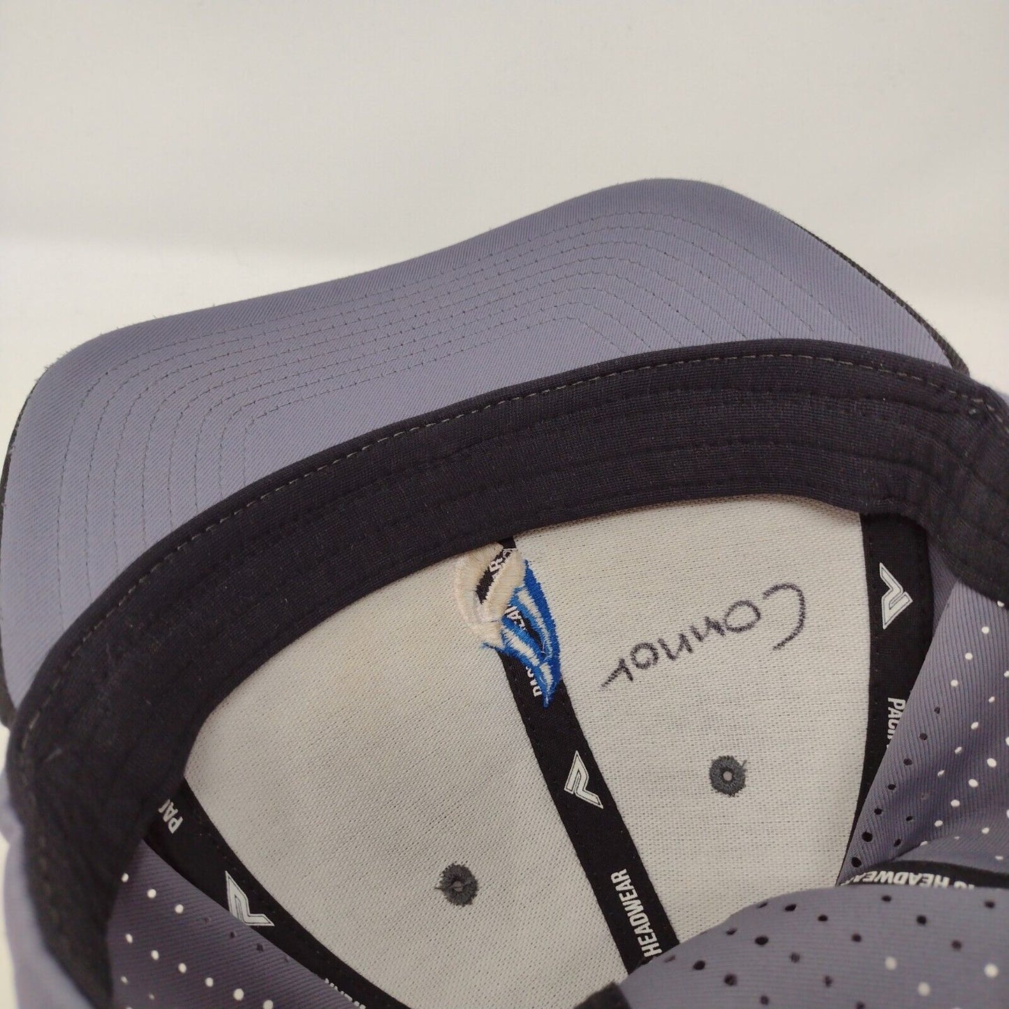 Ignite Fitted Hat Gray S/M Breathable Embroidered 6 Panel 474F Pacific Headwear
