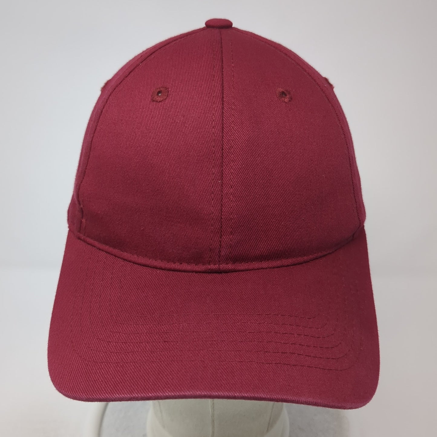 Sportsman Strapback Baseball Cap Red One Size Adjustable Lightweight Blank