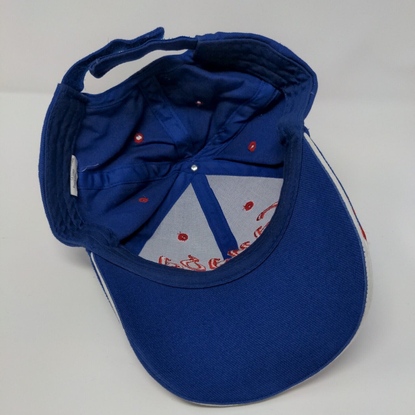 Canada Strapback Hat Blue OSFA Adjustable Embroidered Vented Holes Cotton