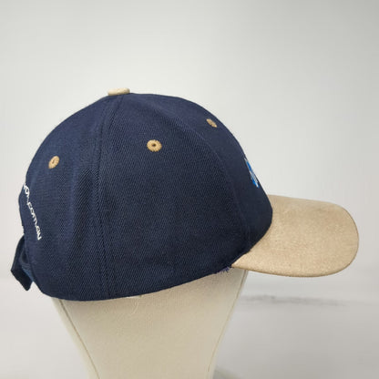 Baseball Cap Blue One Size Australian Wool Network Beige Brim Hat Strapback