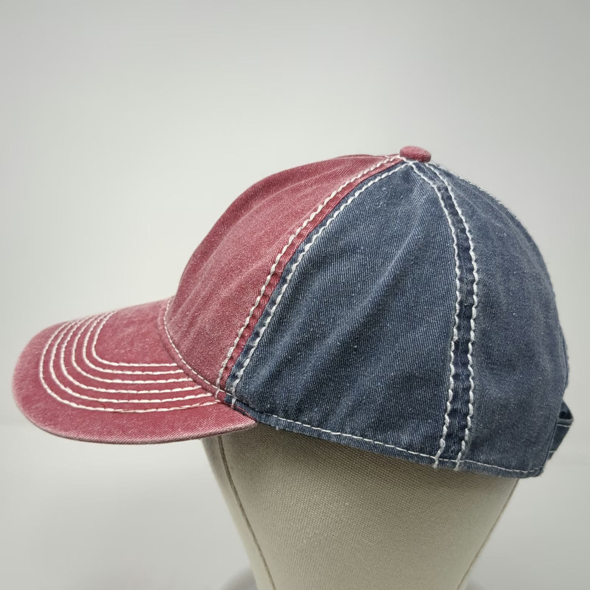 Pugs Baseball Cap Red Blue One Size Cotton Contrast Stitching Strapback Hat