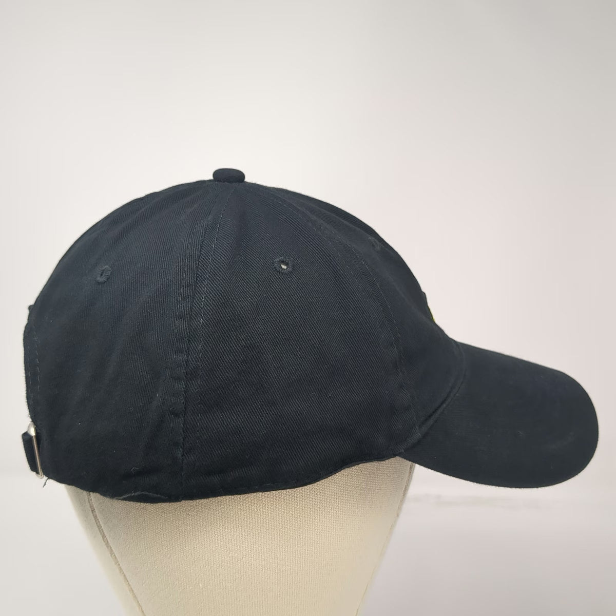 Disney Mickey Mouse Baseball Cap Black One Size Cotton Embroidered Slideback Hat