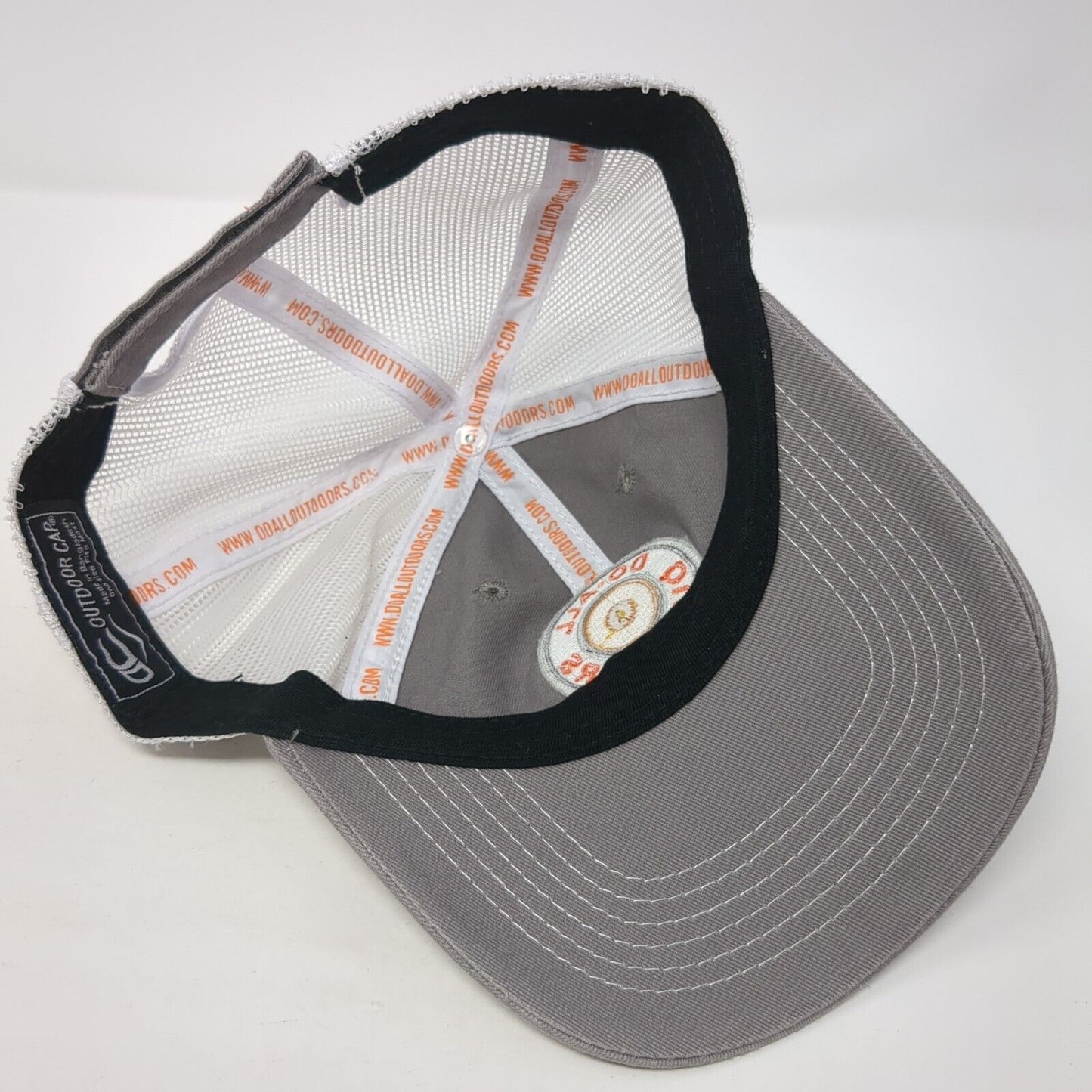 Do All Outdoors Strapback Trucker Hat Gray One Size Mesh Back Outdoor Cap