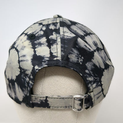 No Boundaries Baseball Cap Gray Black Tie-Dye One Size Recycled Slideback Hat