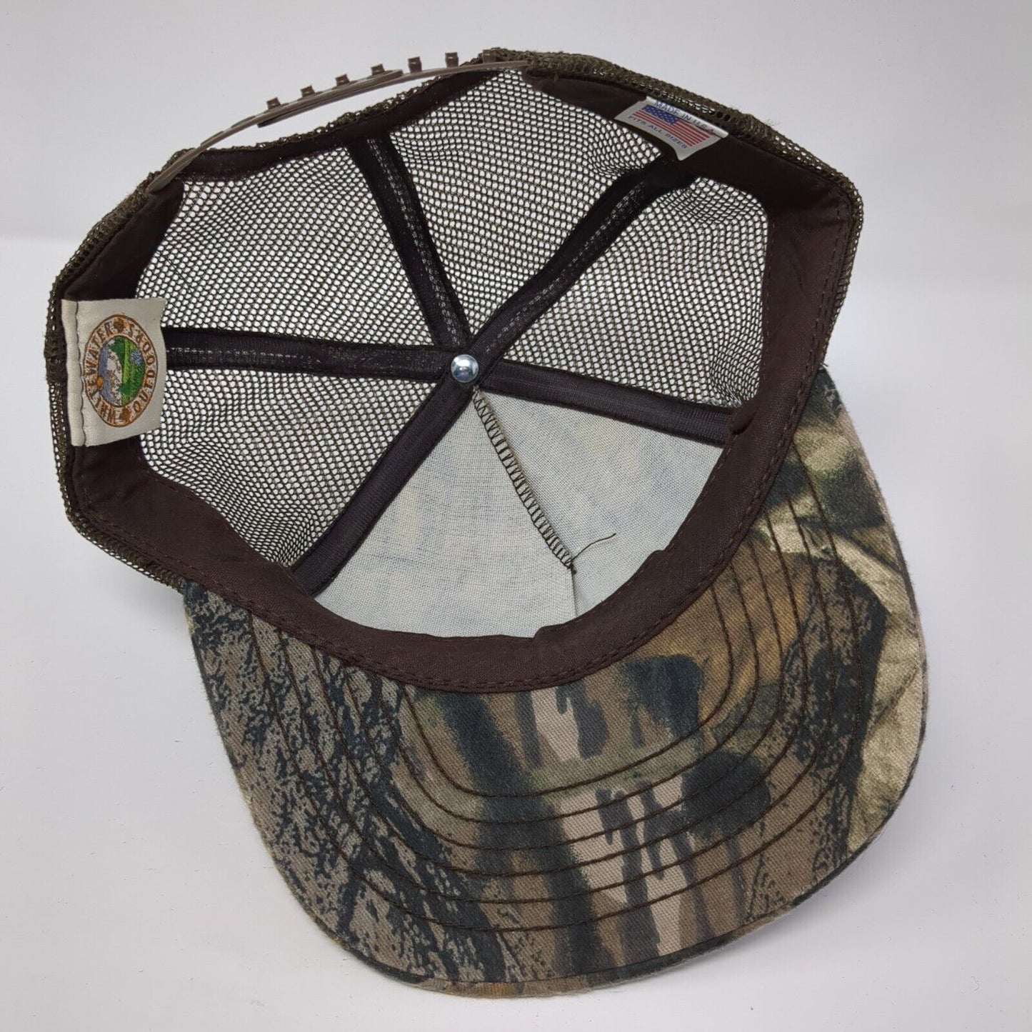 Whitewater Outdoors Snapback Trucker Hat Camo One Size Mesh Back