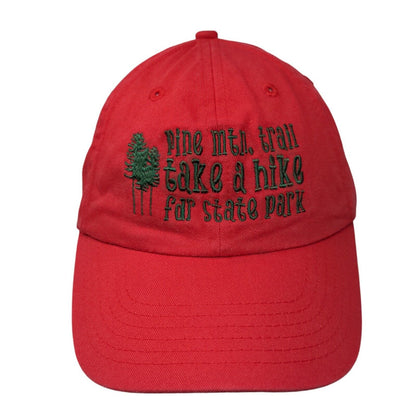 Pine Mtn Trail Take A Hike Fdr State Park Slideback Hat Red One Size Adjustable