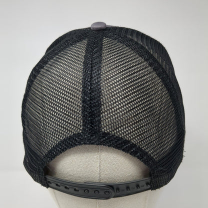 Ha Snapback Trucker Hat Gray One Size Adjustable Mesh Back Distressed Blank