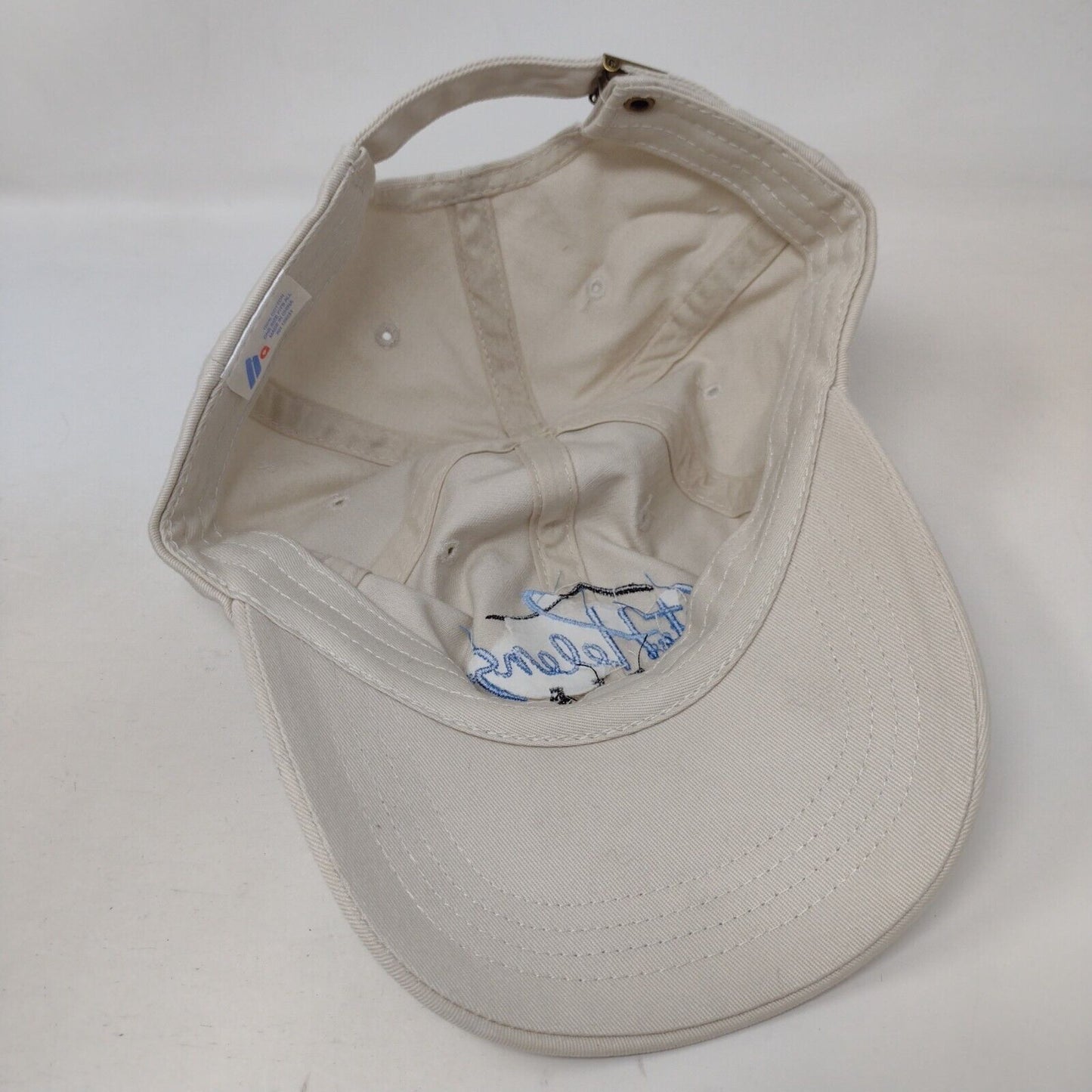 St. Helens Beef Slideback Hat Tan OSFA Adjustable Embroidered 6 Panel Cotton